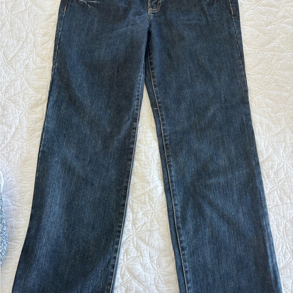 LOFT Relaxed & Straight Midwash Denim Jeans - Picture 6 of 8